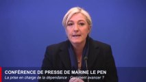 Conférence de presse de Marine Le Pen : La prise en charge de la dépendance : comment avancer ?