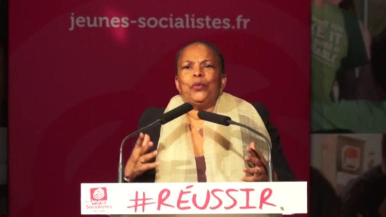 Christiane Taubira au congrès des Jeunes Socialistes le 17 Novembre 2013