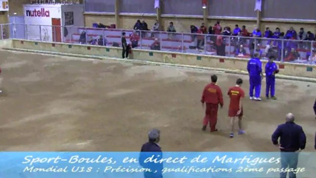 Tir de précision, second tour qualification, Sport Boules, Mondial U18 Martigues 2013