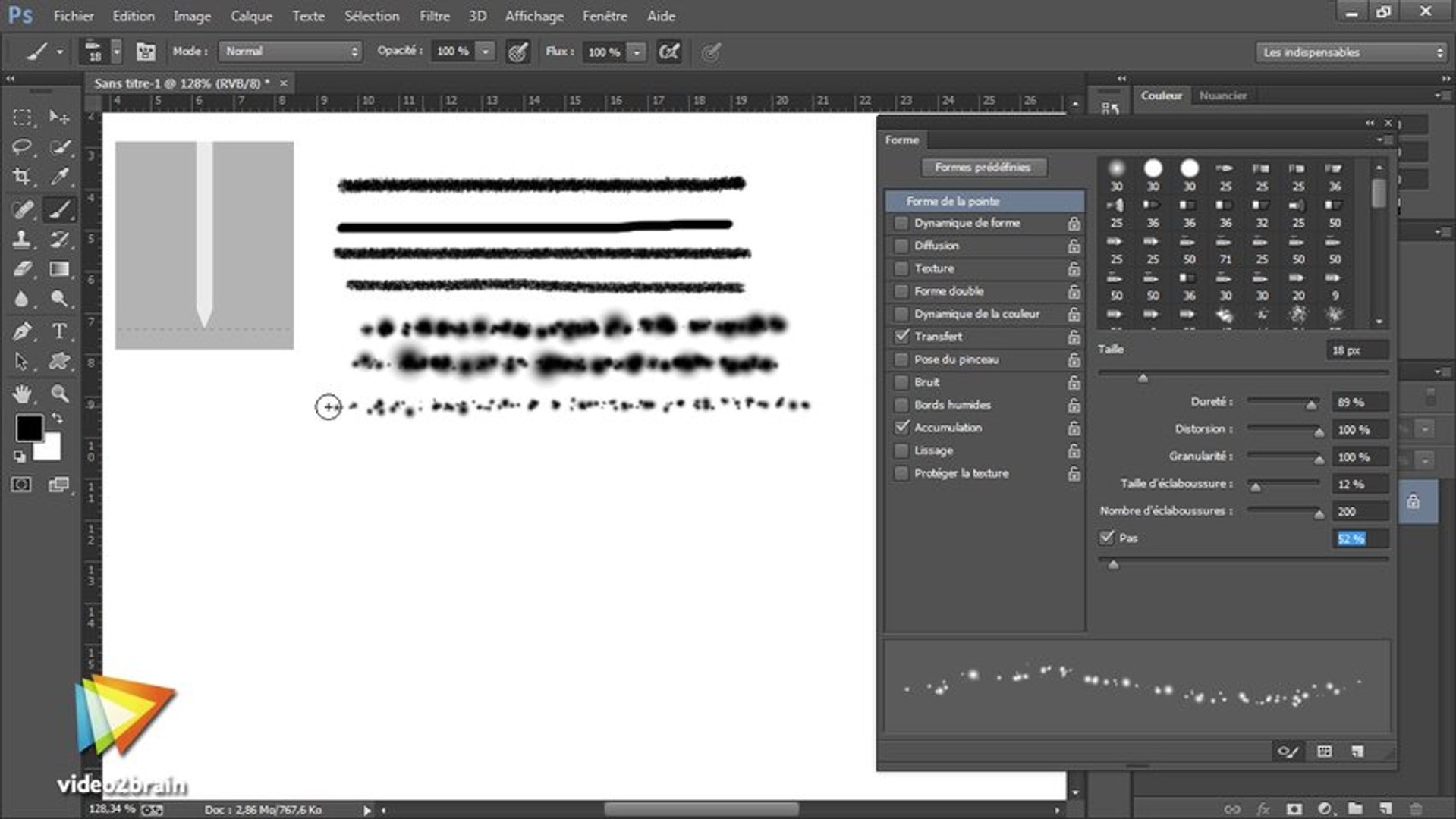 Tutoriel Adobe Photoshop CC : Les formes aérographe | video2brain.com -  Vidéo Dailymotion