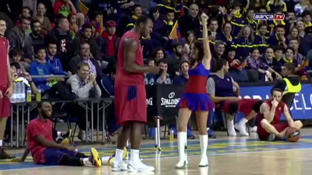 Duelo de Baile. Joey Dorsey vs Animadora en el Palau Blaugrana