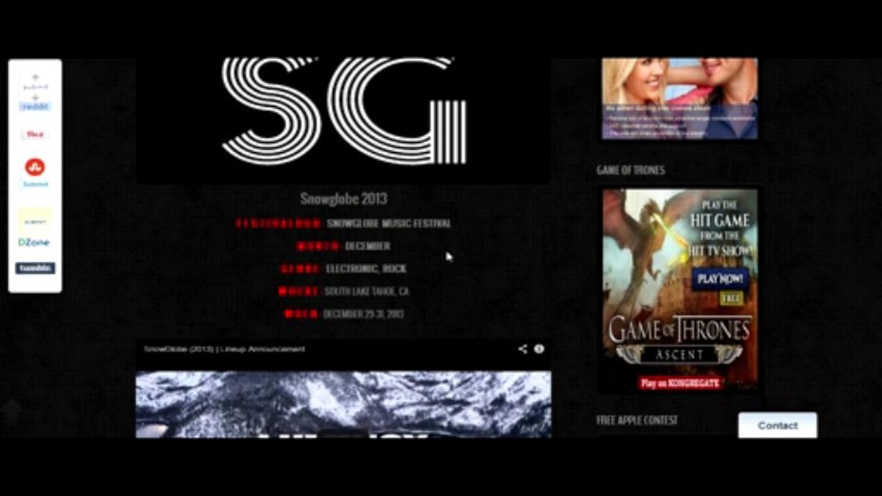 Snowglobe 2013 Live Stream Online