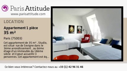 Appartement Studio à louer - St Paul, Paris - Ref. 7869