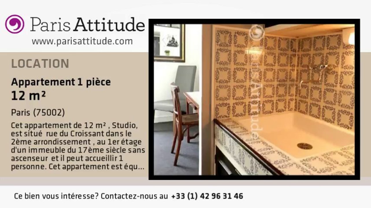 Appartement Studio à louer - Bourse, Paris - Ref. 2713