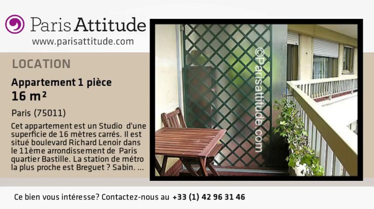 Appartement Studio à louer - Bastille, Paris - Ref. 4708