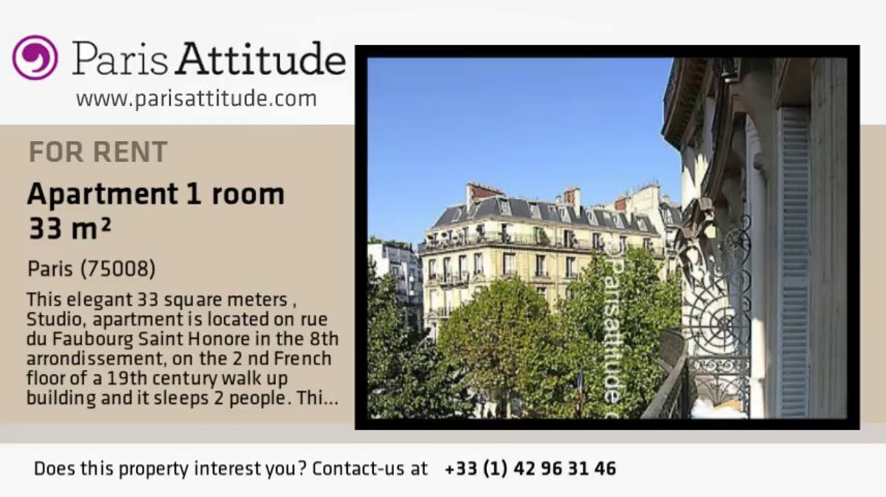 Studio Apartment for rent - Arc de Triomphe, Paris - Ref. 6655
