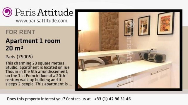 Studio Apartment for rent - Place Monge, Paris - Ref. 8330