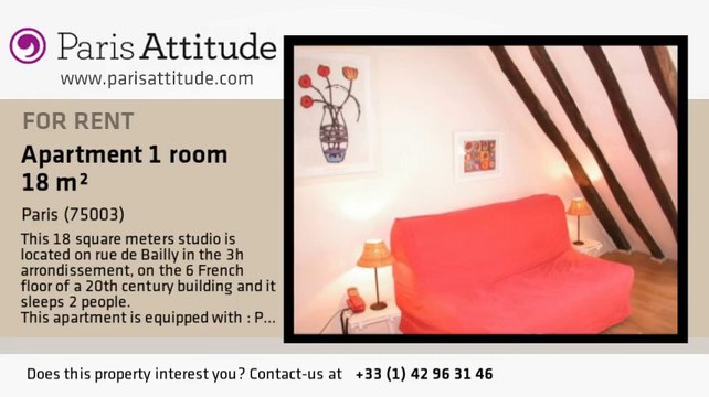 Studio Apartment for rent - Arts et Métier, Paris - Ref. 534