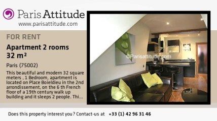 1 Bedroom Apartment for rent - Opéra, Paris - Ref. 7110