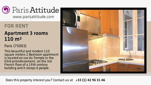 2 Bedroom Apartment for rent - Temple, Paris - Ref. 3660