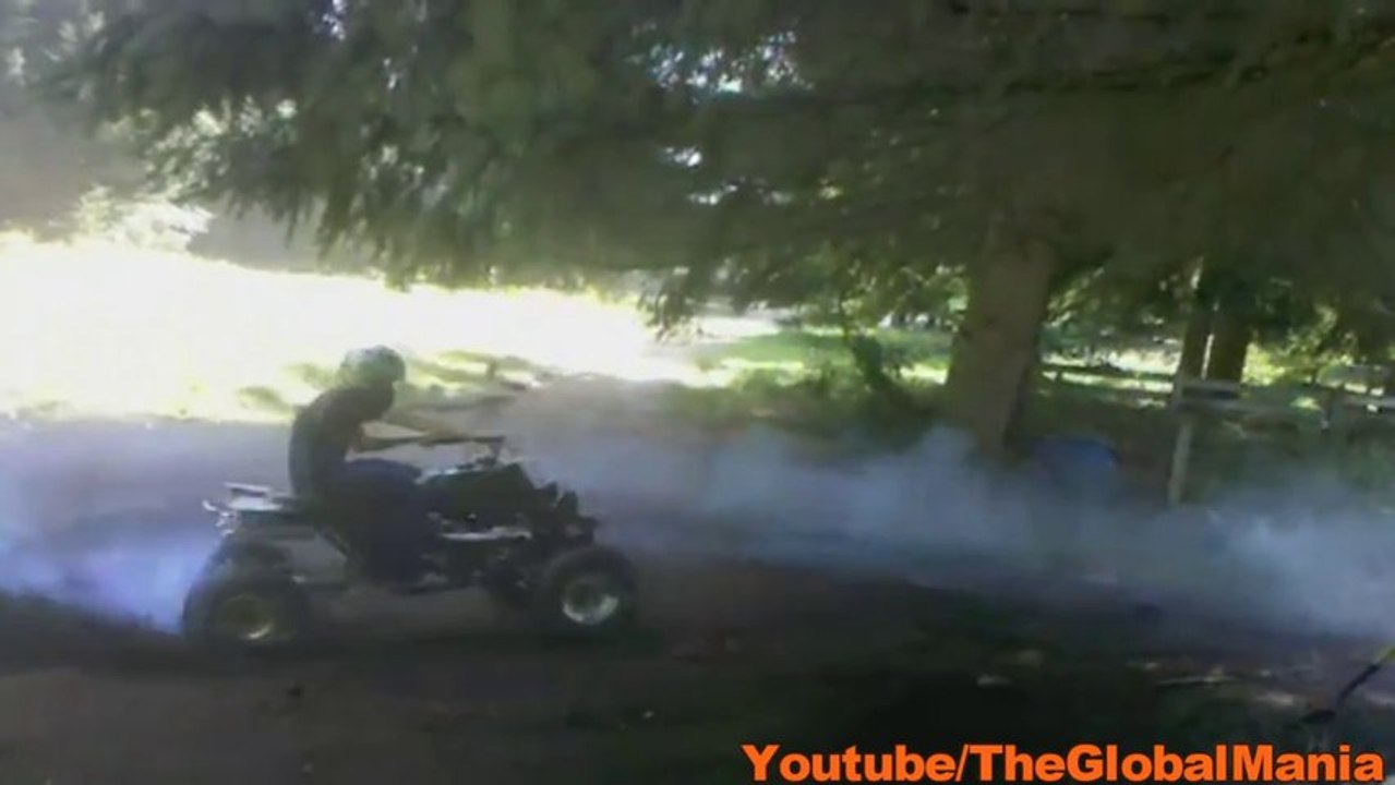 Quad Accident   Donuts; Boy Cant Handle Powerful  Quad