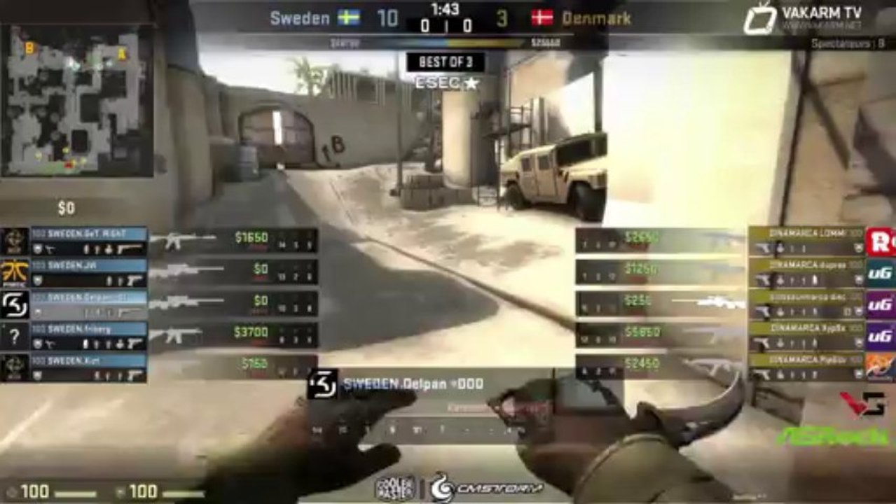 Danemark vs Suede - European ChampionShip - Dust2