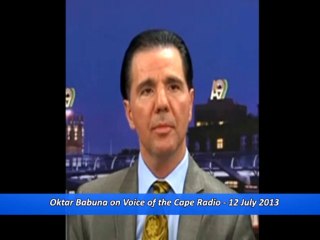 Oktar Babuna on Voice of the Cape Radio - S.Africa (12.07.2013)