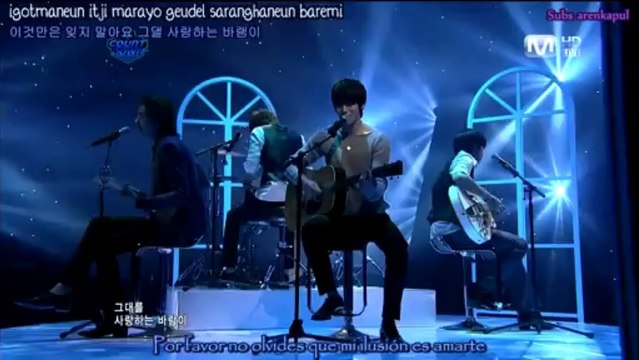 CNBLUE - Love in the rain - Live Comeback Stage marzo 2011 Subs Español Hangul Romanización