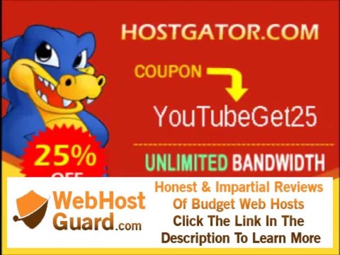 Hostgator Coupon Codes - 1 Cent Hosting (YTSecretDeal) OR 25% OFF! (YouTubeGet25)