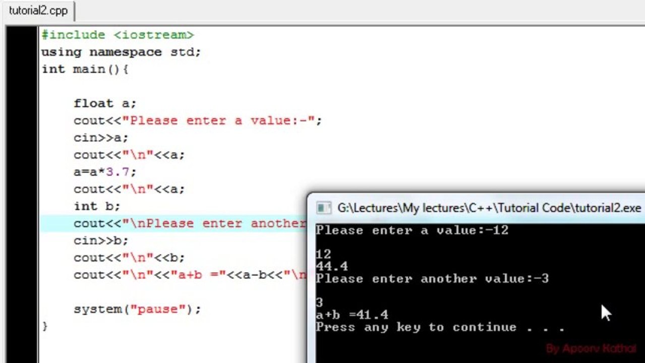 C++ in Hindi Urdu-4 User Input