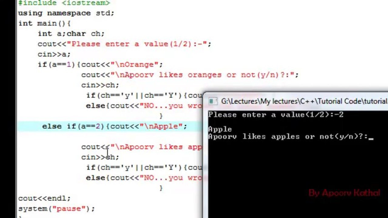C++ in Hindi Urdu -7 If else if else statement