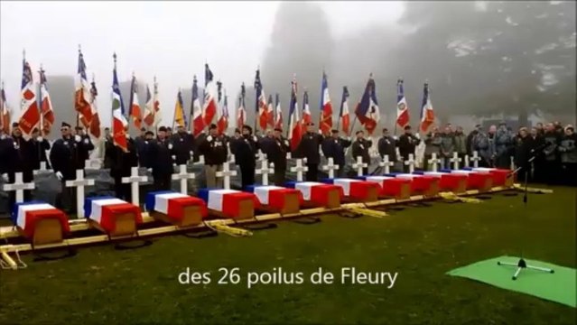 L'inhumation des 26 poilus de Fleury à la nécropole de Douaumont