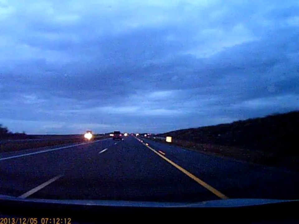 Without a blinker,  in the dark...