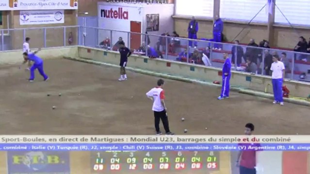 Simple et combiné, barrages, Sport Boules, Mondial U23 Martigues 2013