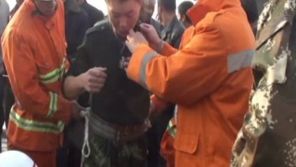 Dramatic rescue of two-year old boy stuck in well in China