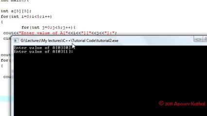 C++ in Hindi Urdu -15 2D Arrays