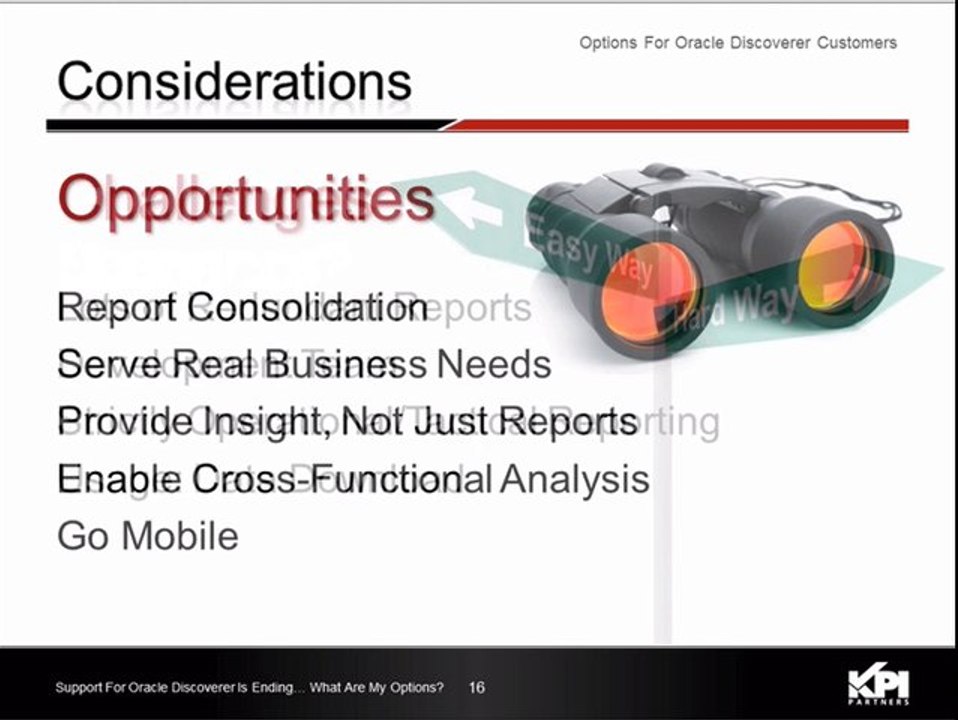 PT 3: Options For Oracle Discoverer Customers [Support For Oracle Discoverer Is Ending… What Are My Options]