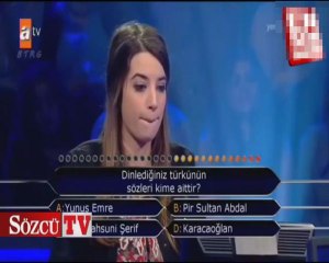 Sorudaki cevabı anlayamayan yarışmacı!