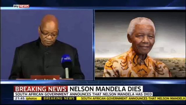 Nelson Mandela : l'annonce officielle de sa mort par Jacob Zuma