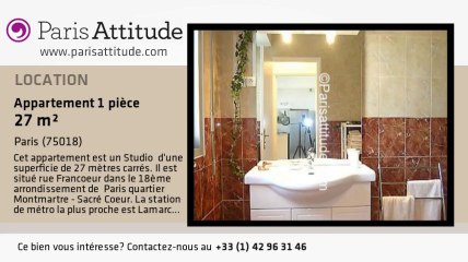 Appartement Studio à louer - Jules Joffrin - Mairie du 18ème, Paris - Ref. 4990