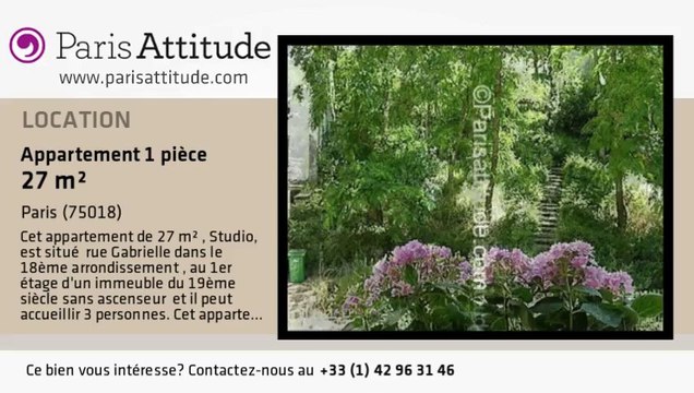 Appartement Studio à louer - Montmartre, Paris - Ref. 7405