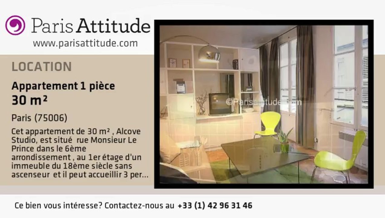 Appartement Alcove Studio à louer - Jardin du Luxembourg, Paris - Ref. 3003