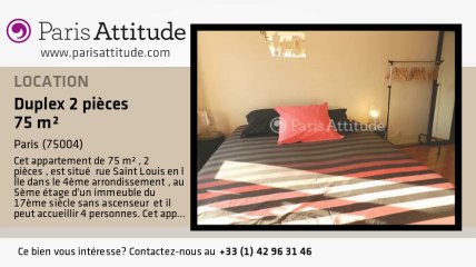 Duplex 1 Chambre à louer - Ile St Louis, Paris - Ref. 2500