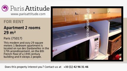 1 Bedroom Apartment for rent - Porte Maillot/Palais des Congrès, Paris - Ref. 2948