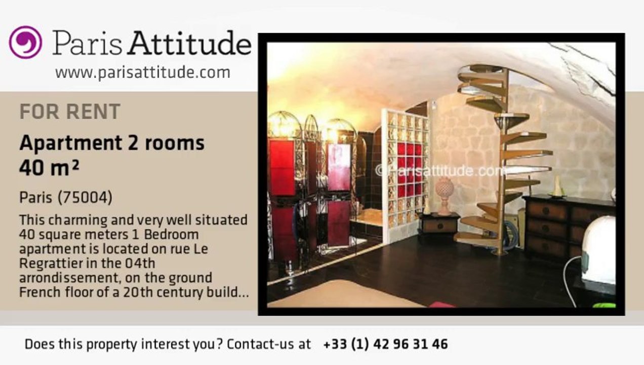 1 Bedroom Duplex for rent - Ile St Louis, Paris - Ref. 4727
