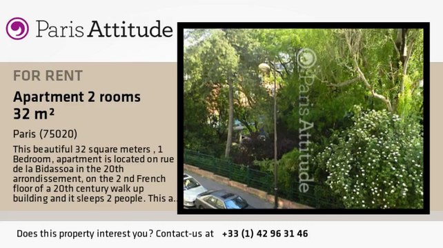 1 Bedroom Apartment for rent - Gambetta, Paris - Ref. 8491