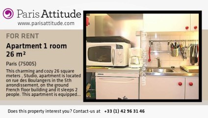 Studio Apartment for rent - Place Monge, Paris - Ref. 5495