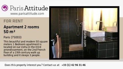 1 Bedroom Apartment for rent - Arts et Métier, Paris - Ref. 3848