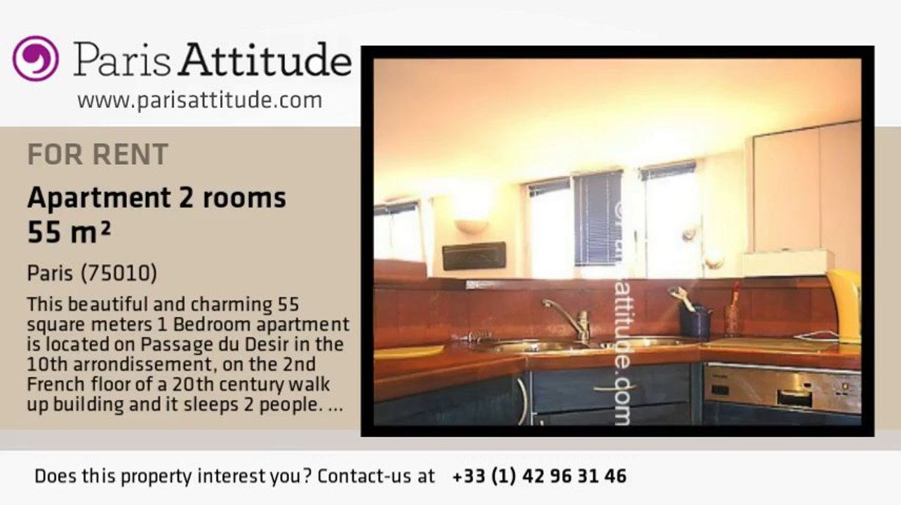 1 Bedroom Duplex for rent - Faubourg St Martin, Paris - Ref. 5027