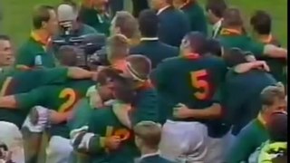 1995 Rugby World Cup Final post game and trophy presentation