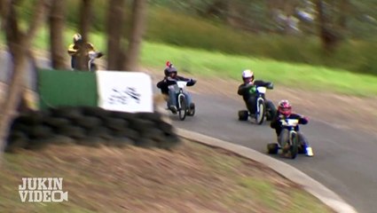 INTENSE Downhill Huffy Race Crash [2 Angles]