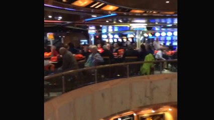 MUSTER STATION on DAWN PRINCESS during fire November 2013