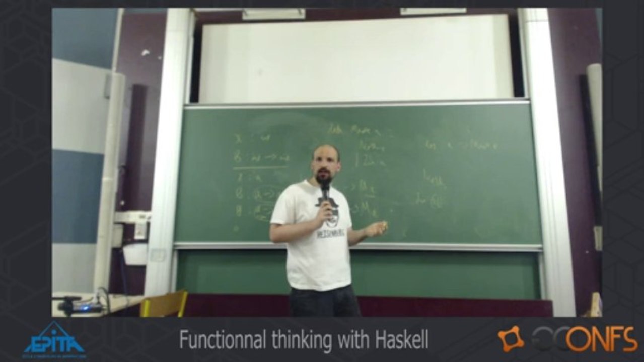 Conférence Functionnal Thinking with Haskell