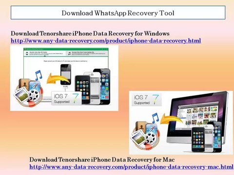 How to retrieve deleted WhatsApp Messages from iPhone 5S/5C/5/4S/4/3GS