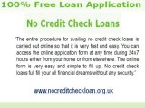 No Credit Check Loans- Despite Poor Credit History Now