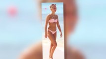 Erin Heatherton à la plage à la Barbade