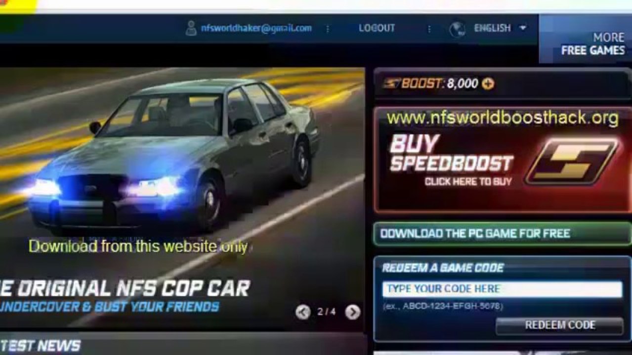 Need For Speed: World Hacked! Speedhack + Money + Boost!