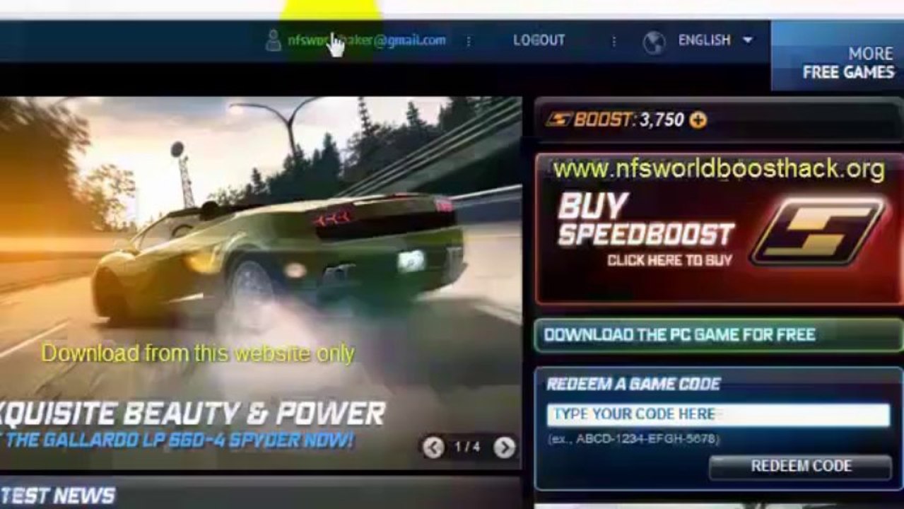 Genuine Need for Speed World Boost Hack 2013 NFS World Speed/boost hack 2013 Need For Speed