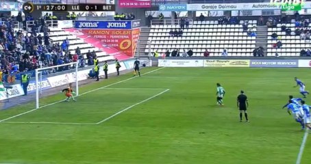 Gol de Verdu al Lleida Esportiu (0-1)