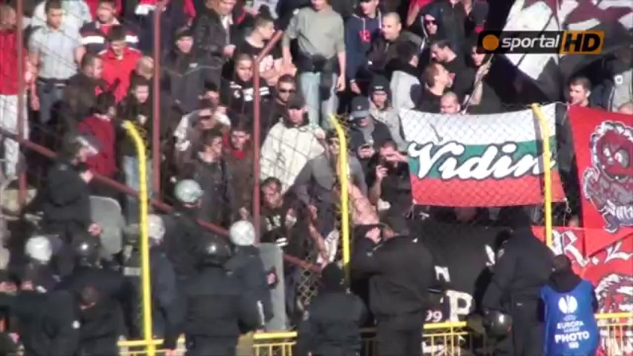 CSKA Sofia supporters stripped an undercover fan in their sector